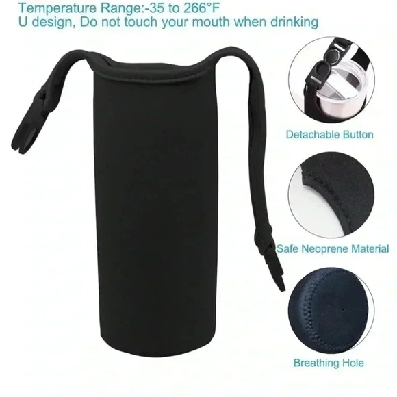 Bottle Coozie for up to 30 oz Yeti, Stanley Ozark Travel Mugs Clips on Bag‎ - Picture 4 of 6